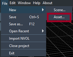 File Menu Scene Creation