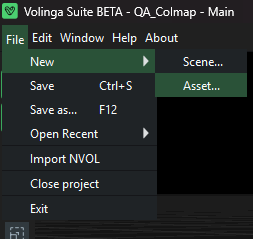 File Menu Scene Creation